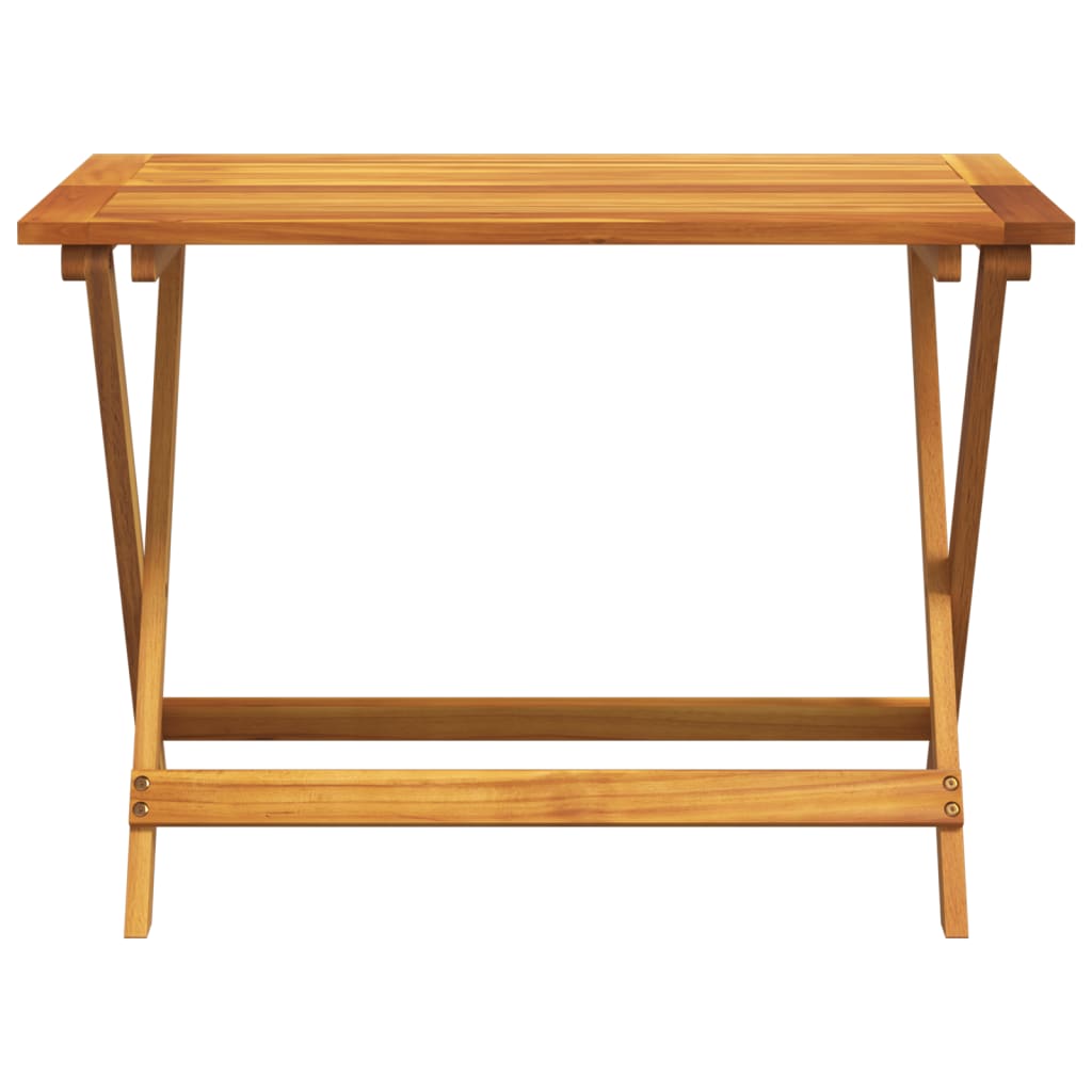 vidaXL Folding Garden Table 90x52.5x65 cm Solid Wood Acacia - Brown