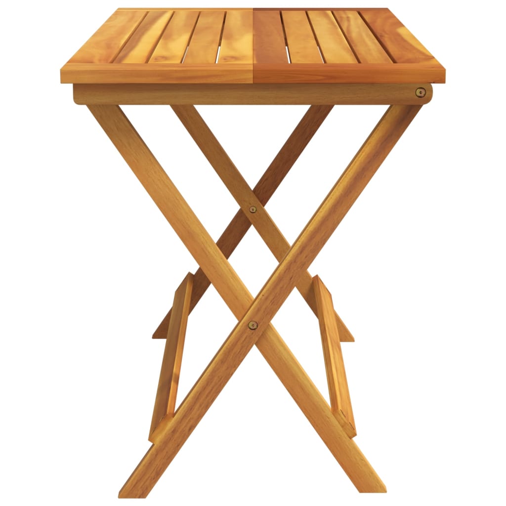 vidaXL Folding Garden Table 90x52.5x65 cm Solid Wood Acacia - Brown