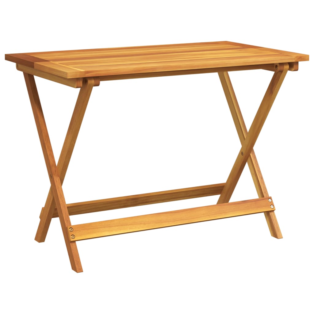 vidaXL Folding Garden Table 90x52.5x65 cm Solid Wood Acacia - Brown