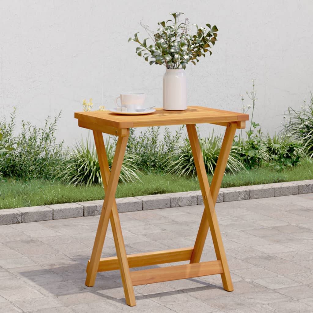 vidaXL Folding Garden Table 50x36x60 cm Solid Wood Acacia - Brown