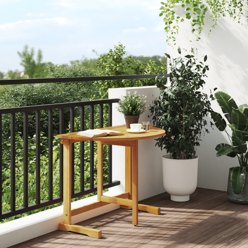 vidaXL Folding Balcony Table 90x60x72 cm Solid Wood Acacia - Brown