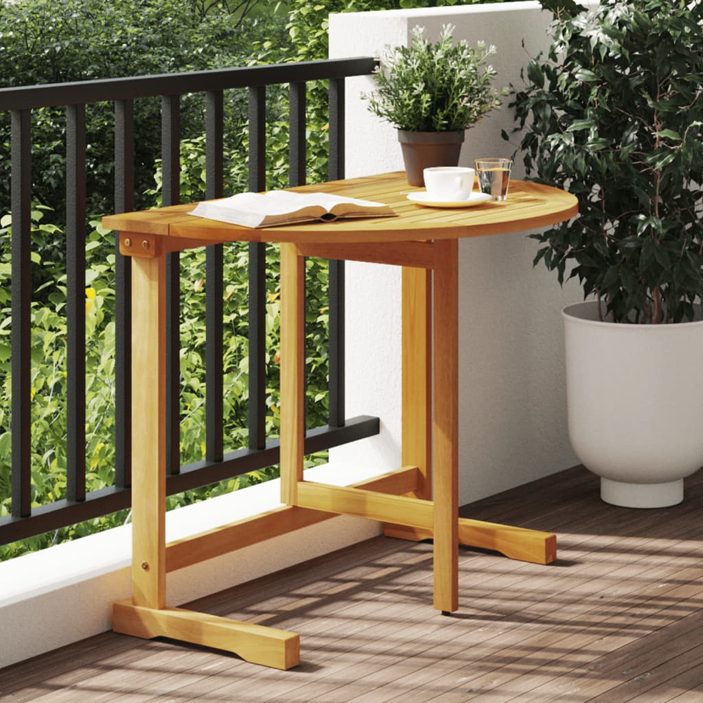 vidaXL Folding Balcony Table 90x60x72 cm Solid Wood Acacia - Brown