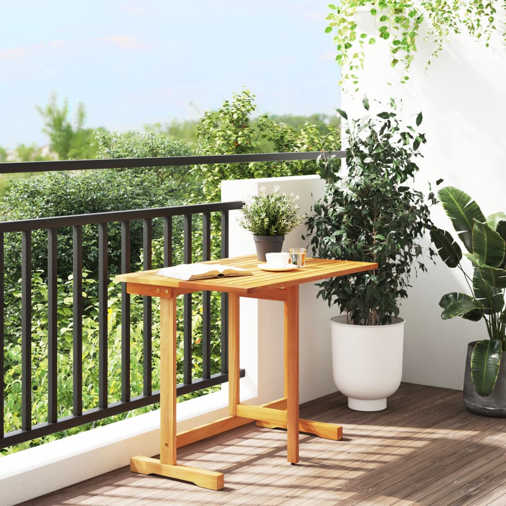 vidaXL Folding Balcony Table 90x60x72 cm Solid Wood Acacia - Brown - 25337