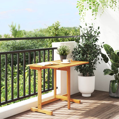 vidaXL Folding Balcony Table 90x60x72 cm Solid Wood Acacia - Brown - 25337