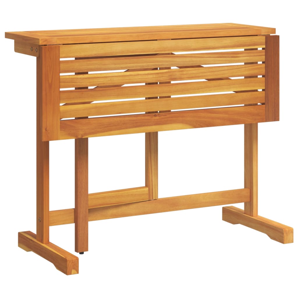 vidaXL Folding Balcony Table 90x60x72 cm Solid Wood Acacia - Brown - 25337