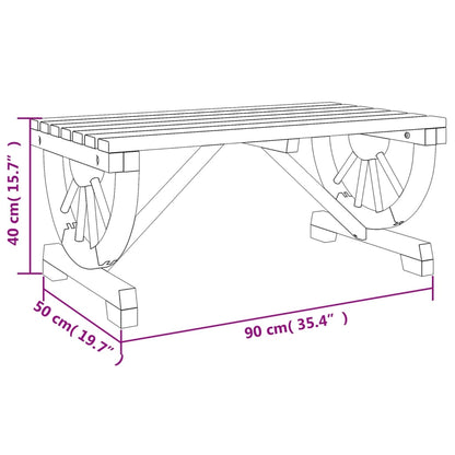 vidaXL Garden Coffee Table 90x50x40 cm Solid Wood Fir - Brown