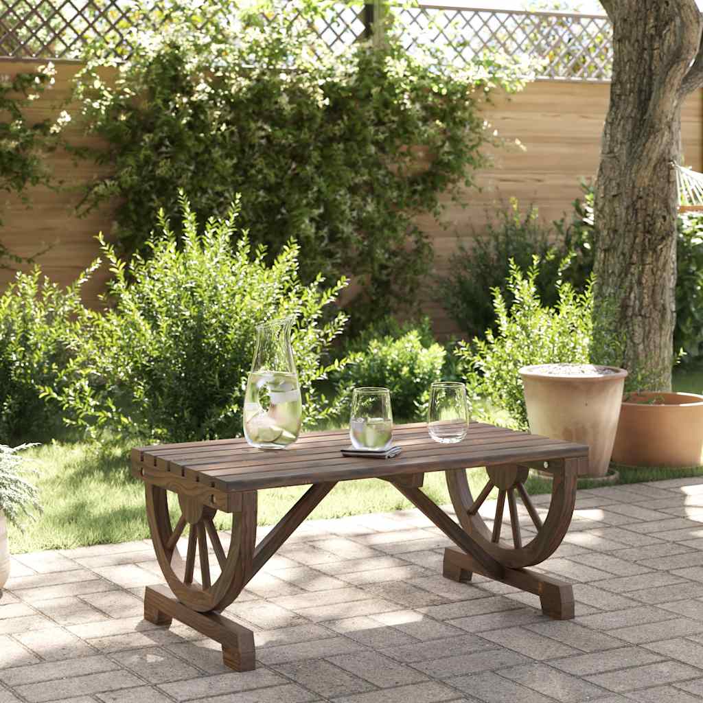 vidaXL Garden Coffee Table 90x50x40 cm Solid Wood Fir - Brown - 25391