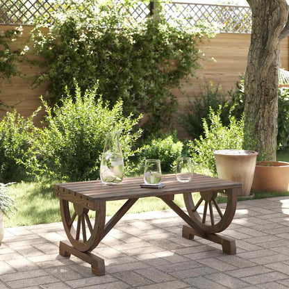 vidaXL Garden Coffee Table 90x50x40 cm Solid Wood Fir - Brown - 25391