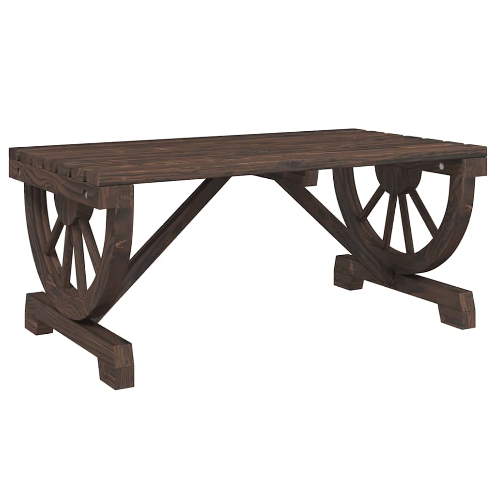 vidaXL Garden Coffee Table 90x50x40 cm Solid Wood Fir - Brown - 25391