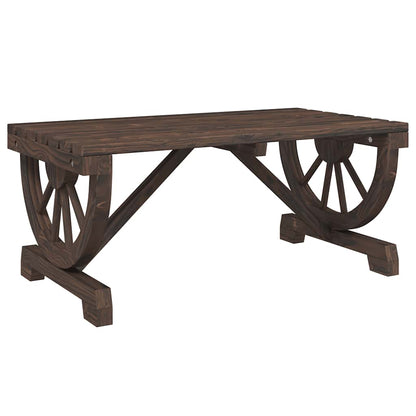 vidaXL Garden Coffee Table 90x50x40 cm Solid Wood Fir - Brown - 25391