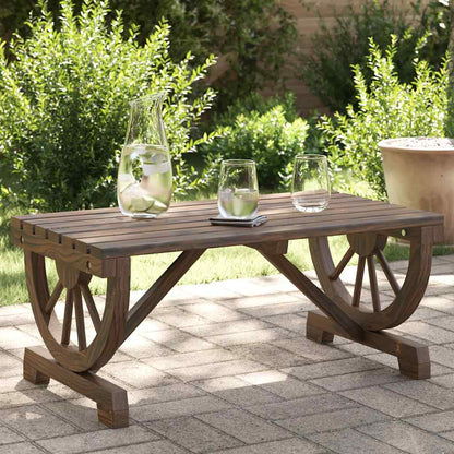 vidaXL Garden Coffee Table 90x50x40 cm Solid Wood Fir - Brown - 25391