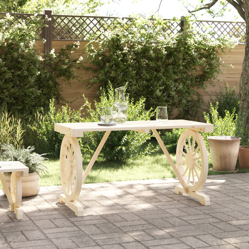 vidaXL Garden Table 115x55x65 cm Solid Wood Fir - Brown
