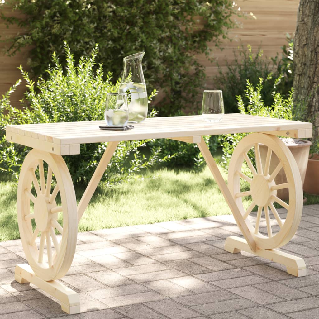 vidaXL Garden Table 115x55x65 cm Solid Wood Fir - Brown