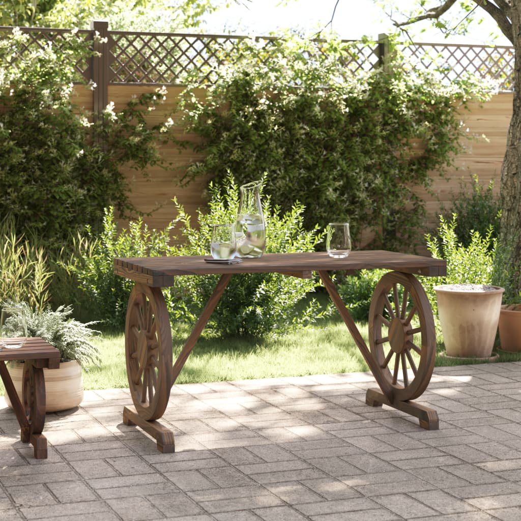 vidaXL Garden Table 115x55x65 cm Solid Wood Fir - Brown - 25394