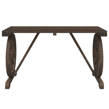 vidaXL Garden Table 115x55x65 cm Solid Wood Fir - Brown - 25394