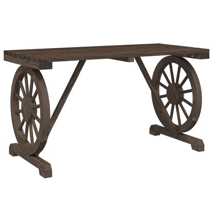 vidaXL Garden Table 115x55x65 cm Solid Wood Fir - Brown - 25394