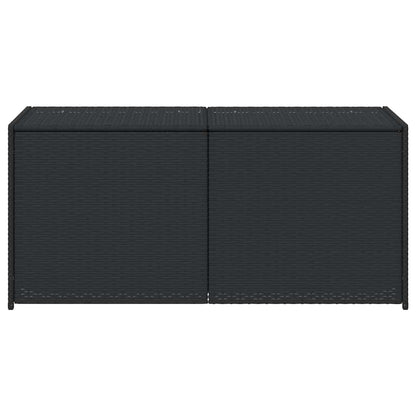 vidaXL Garden Storage Box Black 283L Poly Rattan - 120 x 50 x 56 cm