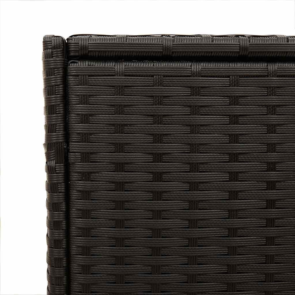 vidaXL Garden Storage Box Black 283L Poly Rattan - 120 x 50 x 56 cm