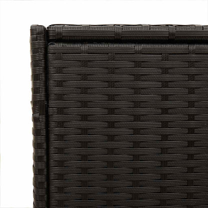 vidaXL Garden Storage Box Black 283L Poly Rattan - 120 x 50 x 56 cm