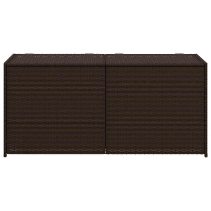 vidaXL Garden Storage Box Brown 283L Poly Rattan - 120 x 50 x 56 cm