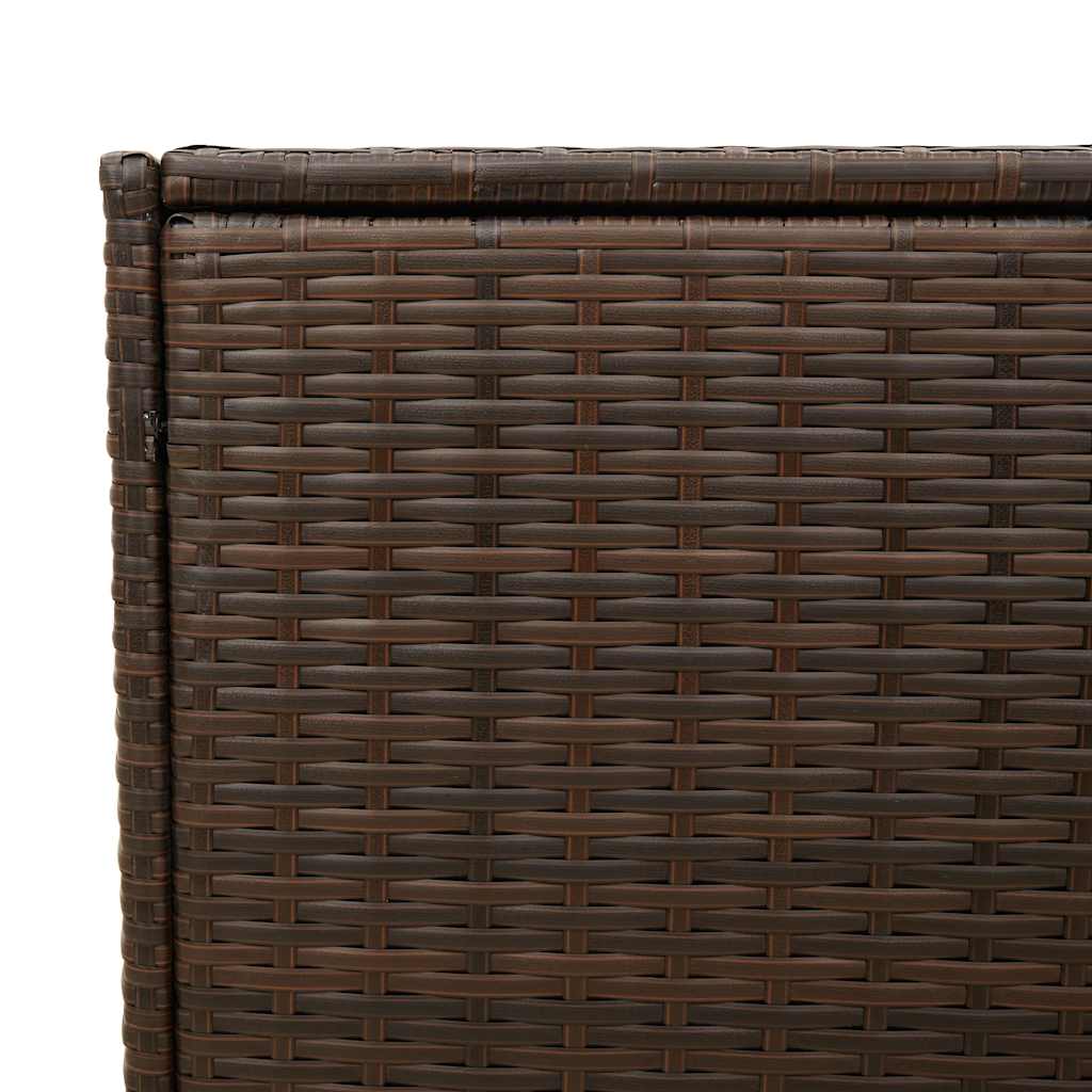 vidaXL Garden Storage Box Brown 283L Poly Rattan - 120 x 50 x 56 cm