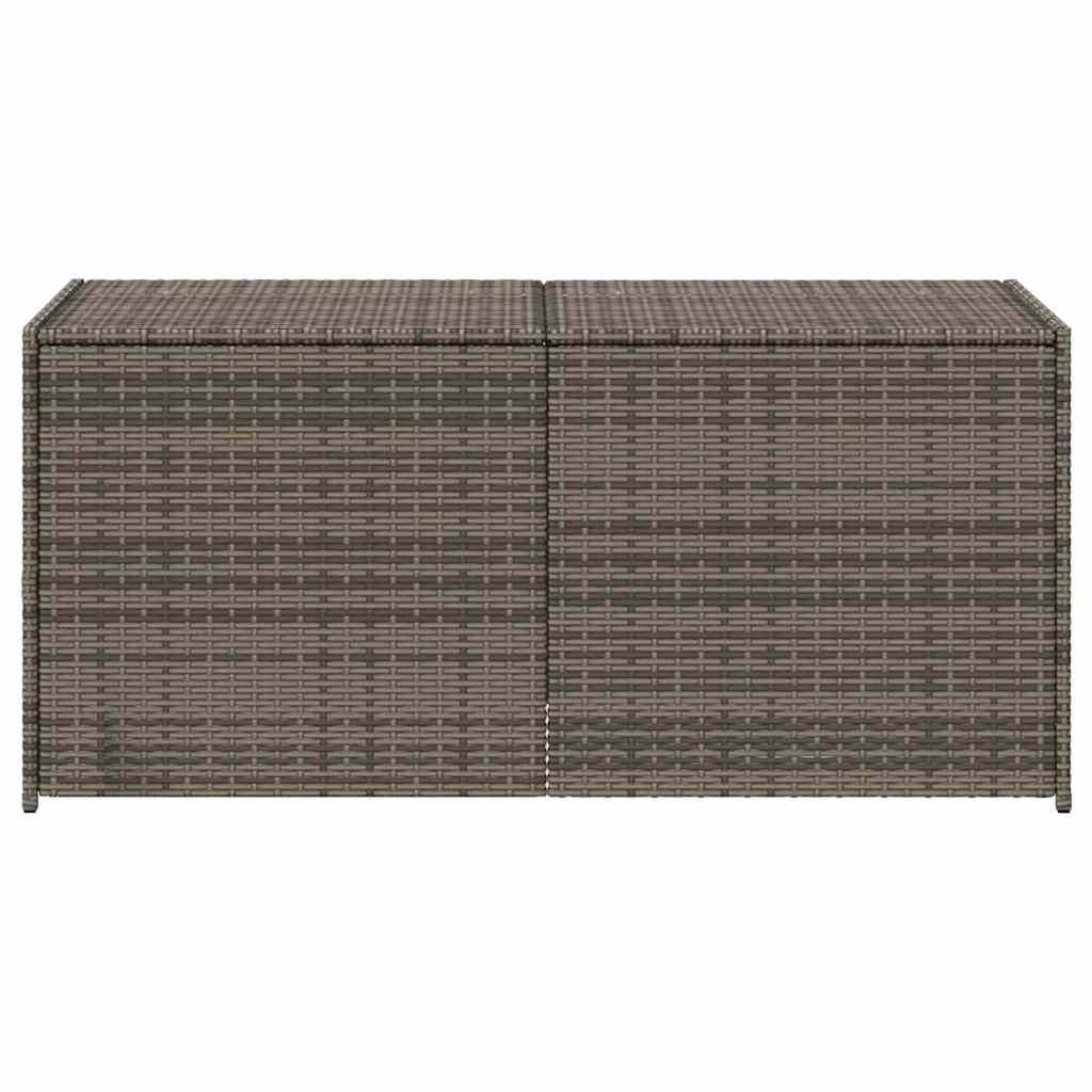 vidaXL Garden Storage Box Grey 283L Poly Rattan - 120 x 50 x 56 cm