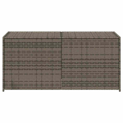 vidaXL Garden Storage Box Grey 283L Poly Rattan - 120 x 50 x 56 cm