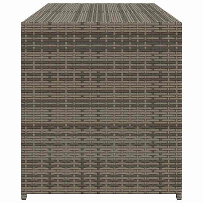 vidaXL Garden Storage Box Grey 283L Poly Rattan - 120 x 50 x 56 cm