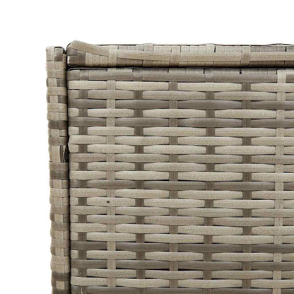 vidaXL Garden Storage Box Grey 283L Poly Rattan - 120 x 50 x 56 cm