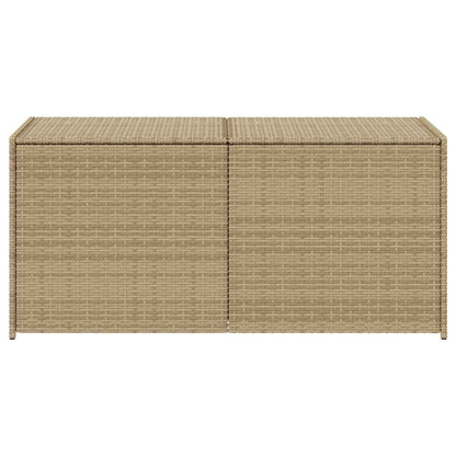 vidaXL Garden Storage Box Mix Beige 283L Poly Rattan - 120 x 50 x 56 cm