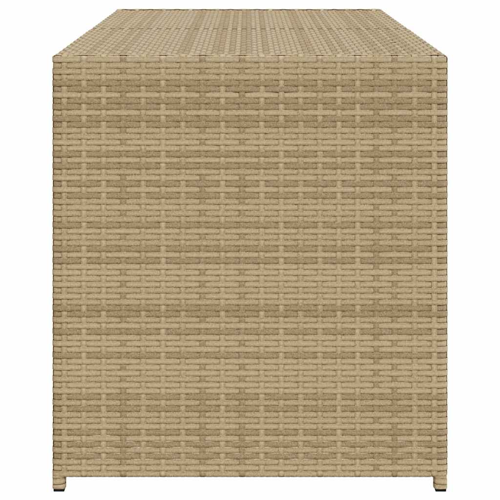 vidaXL Garden Storage Box Mix Beige 283L Poly Rattan - 120 x 50 x 56 cm