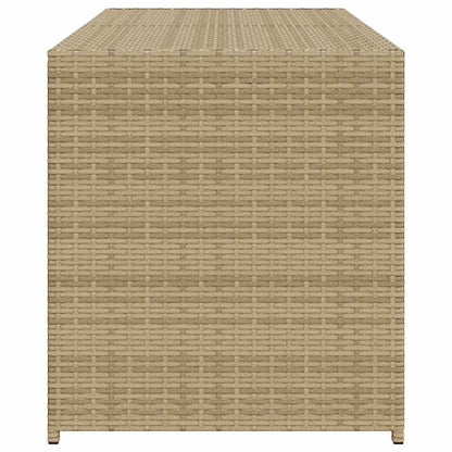 vidaXL Garden Storage Box Mix Beige 283L Poly Rattan - 120 x 50 x 56 cm