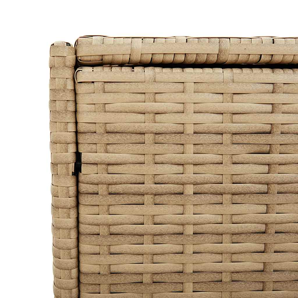 vidaXL Garden Storage Box Mix Beige 283L Poly Rattan - 120 x 50 x 56 cm