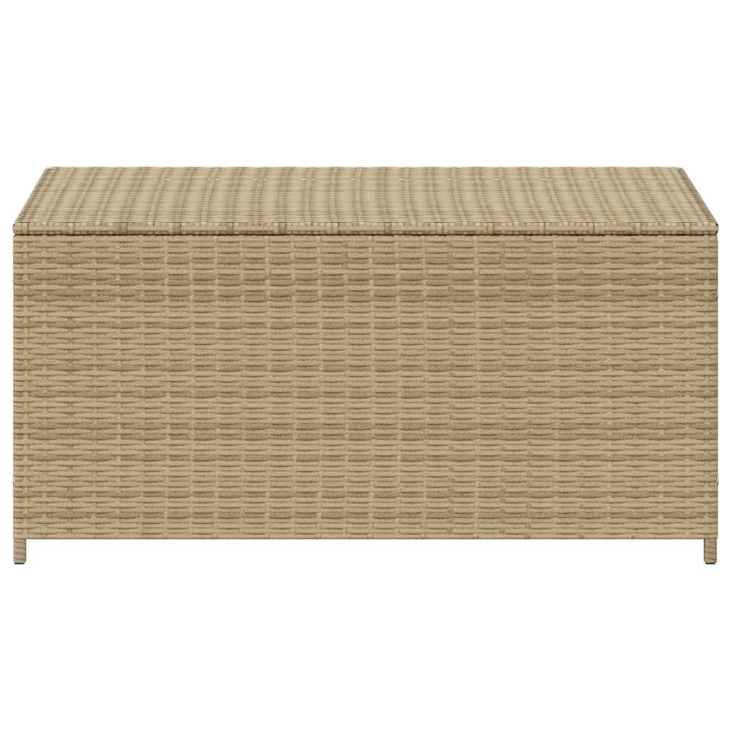 vidaXL Garden Storage Box Mix Beige 190L Poly Rattan - 100 x 50 x 50 cm
