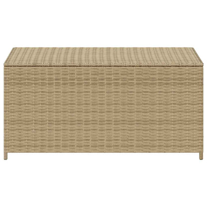 vidaXL Garden Storage Box Mix Beige 190L Poly Rattan - 100 x 50 x 50 cm