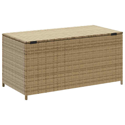 vidaXL Garden Storage Box Mix Beige 190L Poly Rattan - 100 x 50 x 50 cm