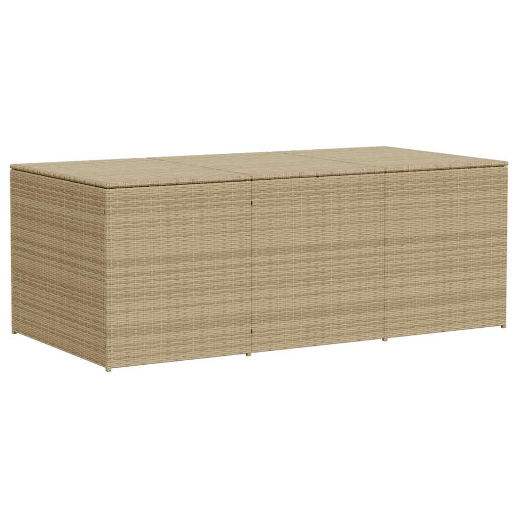 vidaXL Garden Storage Box Mix Beige 984L Poly Rattan - 180 x 90 x 70 cm