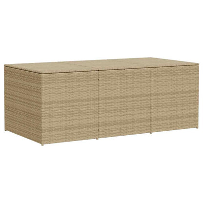 vidaXL Garden Storage Box Mix Beige 984L Poly Rattan - 180 x 90 x 70 cm