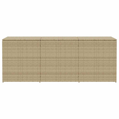 vidaXL Garden Storage Box Mix Beige 984L Poly Rattan - 180 x 90 x 70 cm