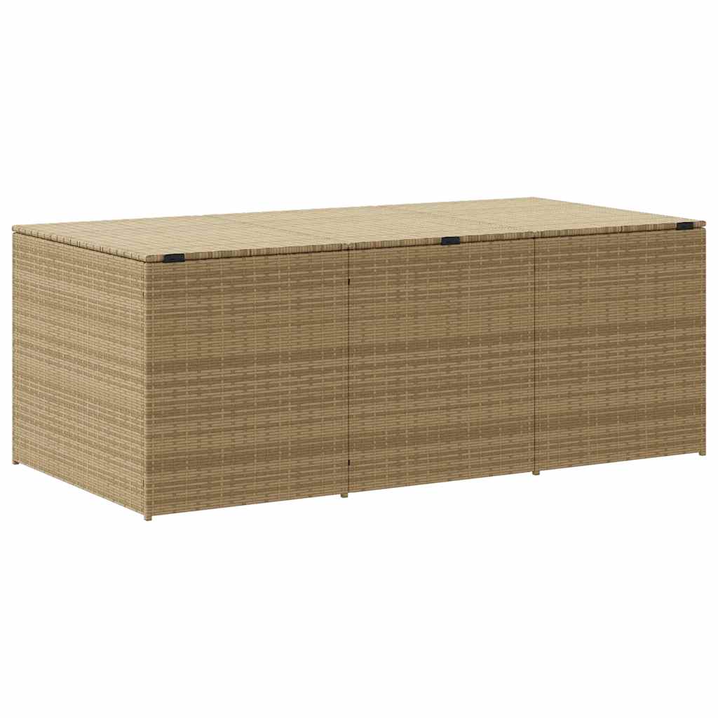 vidaXL Garden Storage Box Mix Beige 984L Poly Rattan - 180 x 90 x 70 cm