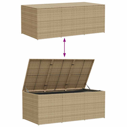 vidaXL Garden Storage Box Mix Beige 984L Poly Rattan - 180 x 90 x 70 cm
