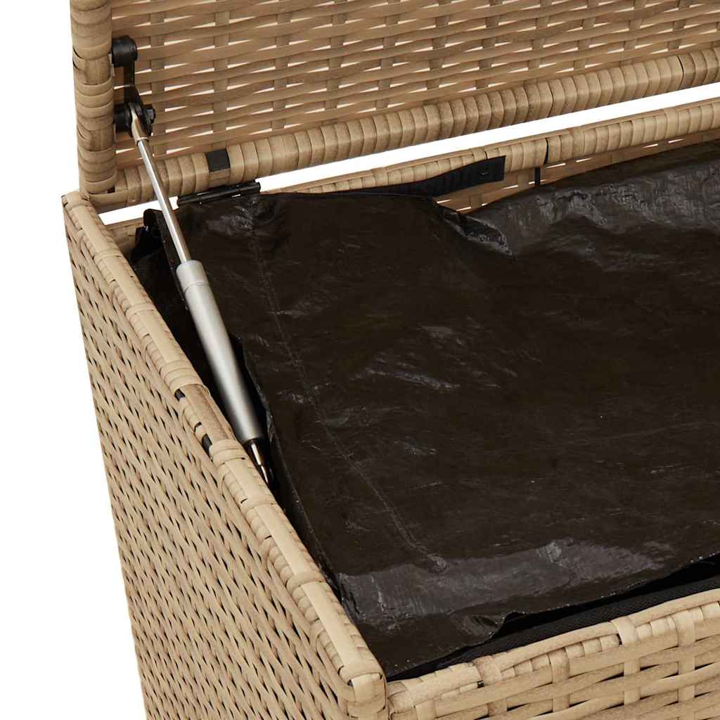 vidaXL Garden Storage Box Mix Beige 984L Poly Rattan - 180 x 90 x 70 cm