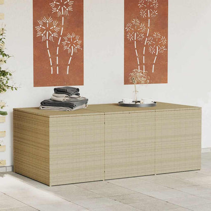 vidaXL Garden Storage Box Mix Beige 984L Poly Rattan - 180 x 90 x 70 cm