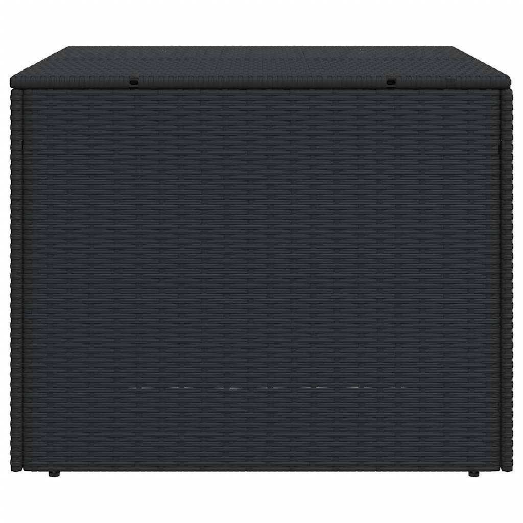 vidaXL Garden Storage Box Black 291L Poly Rattan - 80 x 75 x 59 cm