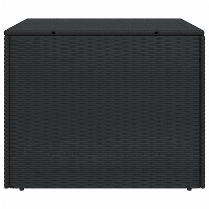 vidaXL Garden Storage Box Black 291L Poly Rattan - 80 x 75 x 59 cm