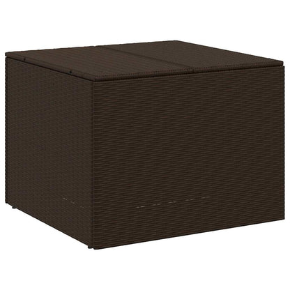 vidaXL Garden Storage Box Brown 291L Poly Rattan - 80 x 75 x 59 cm