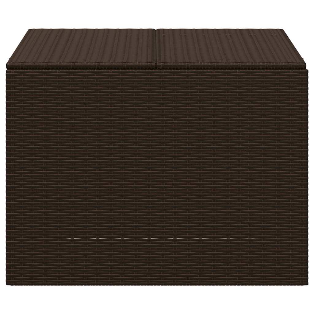 vidaXL Garden Storage Box Brown 291L Poly Rattan - 80 x 75 x 59 cm