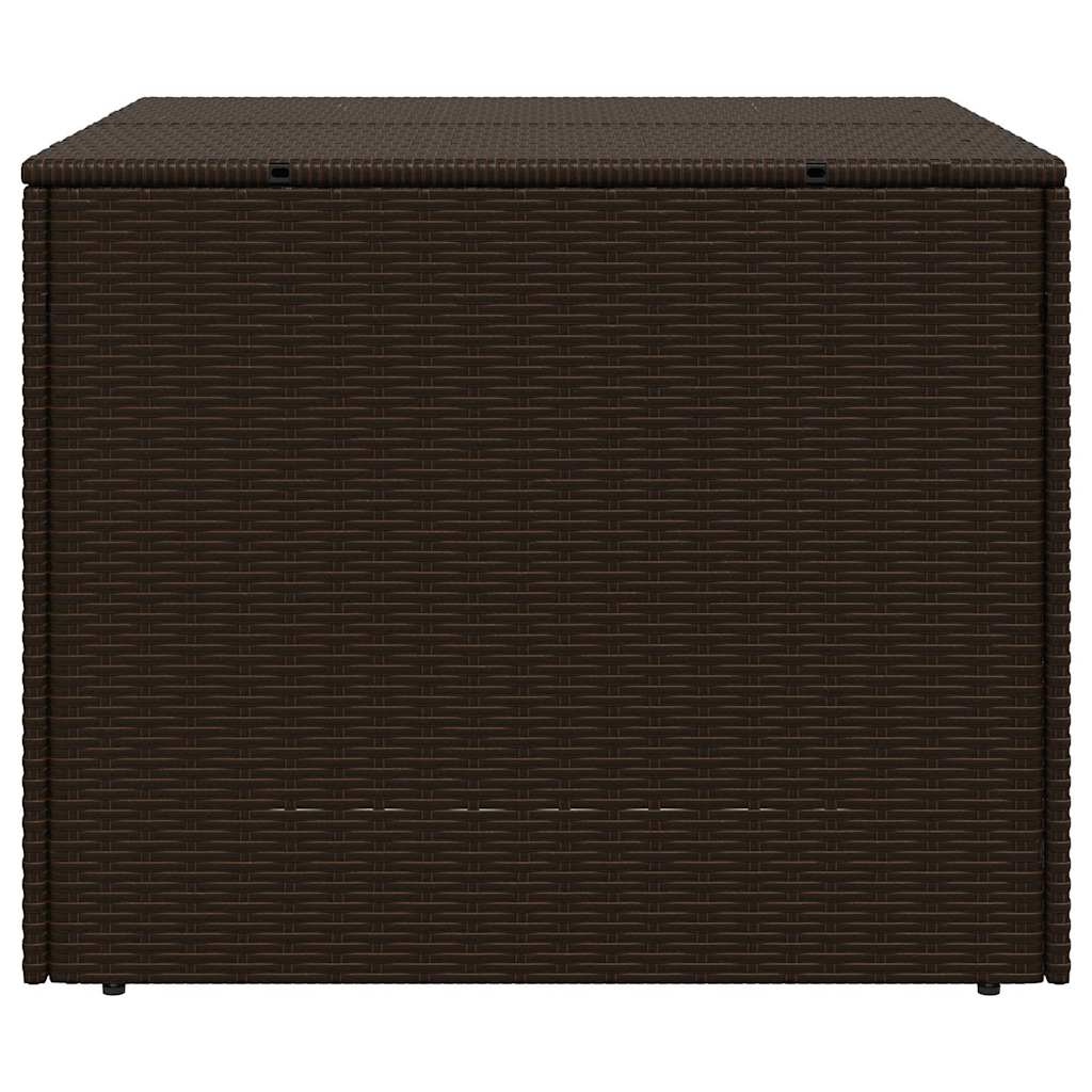 vidaXL Garden Storage Box Brown 291L Poly Rattan - 80 x 75 x 59 cm