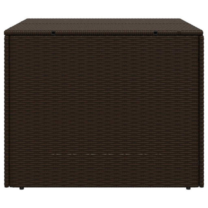 vidaXL Garden Storage Box Brown 291L Poly Rattan - 80 x 75 x 59 cm