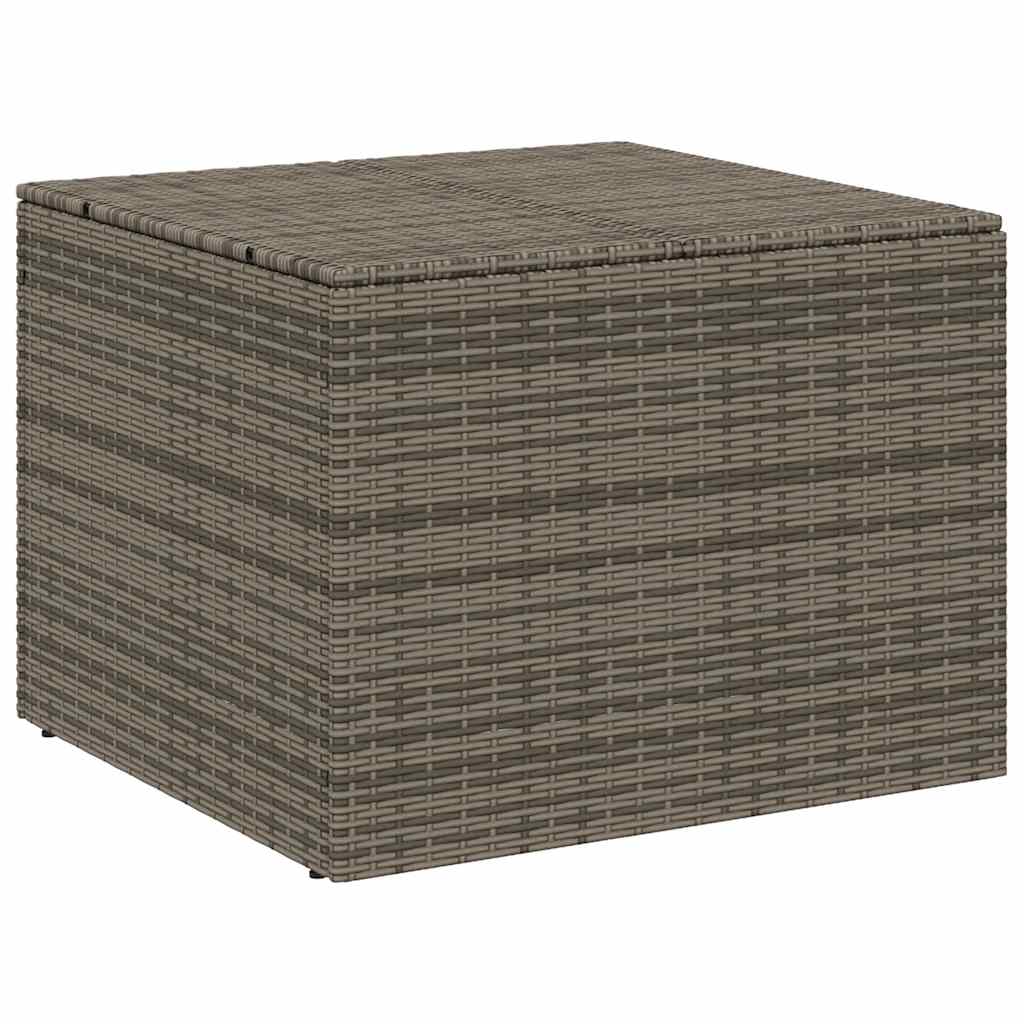 vidaXL Garden Storage Box Grey 291L Poly Rattan - 80 x 75 x 59 cm